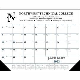 Product: Blue and Black Desk Pad w/ Vinyl Corners 2023