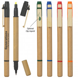 Product: DUAL FUNCTION ECO-INSPIRED PEN WITH HIGHLIGHTER