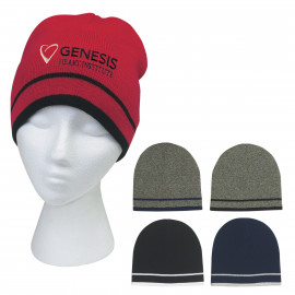 Product: KNIT BEANIE WITH DOUBLE STRIPE