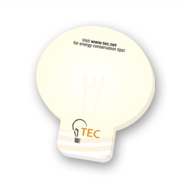 Product: BIC 3"x3" Adhesive Die Cut 25 Sheet Notepad (Light Bulb)