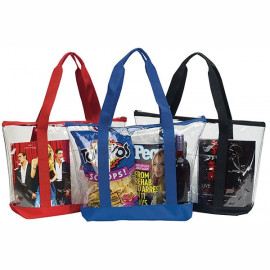 Product: Clear Zipper Tote Security Tote Bag with Pocket