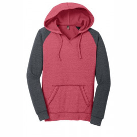 Product: District® Juniors Lightweight Fleece Raglan Hoodie