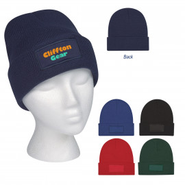Product: PATCH KNIT BEANIE WITH CUFF