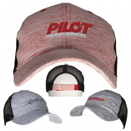 Product: HEATHERED 6 PANEL STRUCTURED TRUCKER CAP