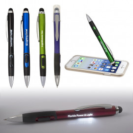 Product: LIGHT-UP-YOUR-LOGO PEN STYLUS WITH MATTE FINISH