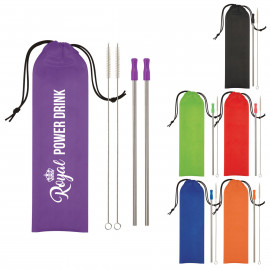 Product: 2-PACK STAINLESS STEEL STRAW KIT