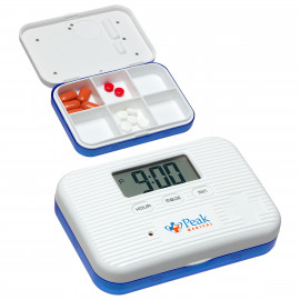 Product: Deluxe Easy-Carry 6 Compartment Pillbox with Alarm