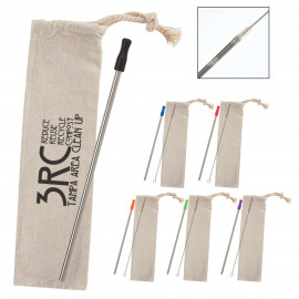 Product: STAINLESS STRAW KIT WITH COTTON POUCH