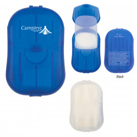 Product: HAND SOAP SHEETS IN COMPACT TRAVEL CASE