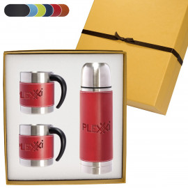 Product: TUSCANY™ THERMAL BOTTLE & COFFEE CUPS GIFT SET