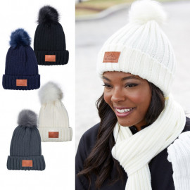 Product: LEEMAN™ KNIT BEANIE WITH FUR POM POM