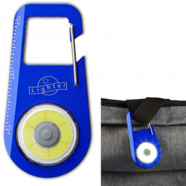 Product: ALUMINUM CARABINER COB LIGHT WITH RULER
