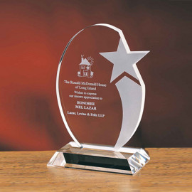 Product: 7" OVAL STAR CRYSTAL STAR AWARD