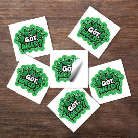 Product: 2" x 2" Kiss Cut Stickers