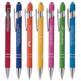 Product: Ellipse Softy Brights w/Stylus - Laser Engraved - Metal Pen