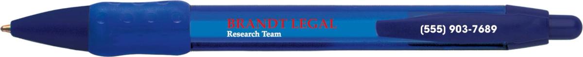 Bic WideBody Clear w/ Rubber Grip Pen