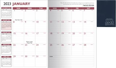 Promotional Vinyl Monthly Planner 2023