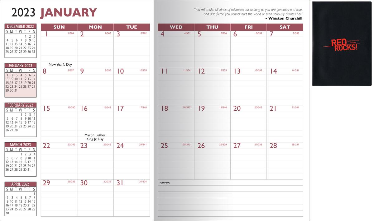 Promotional Vinyl Monthly Planner 2023