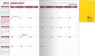 Promotional Vinyl Monthly Planner 2023