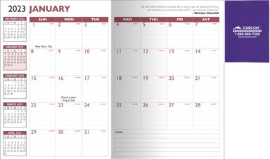 Promotional Vinyl Monthly Planner 2023