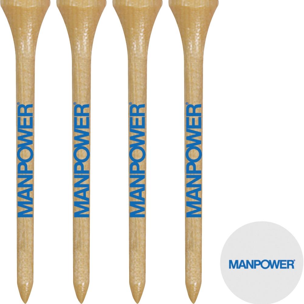 Golf Tee Pack - Four Tees / 1 Ball Marker (2 3/4" Tee)