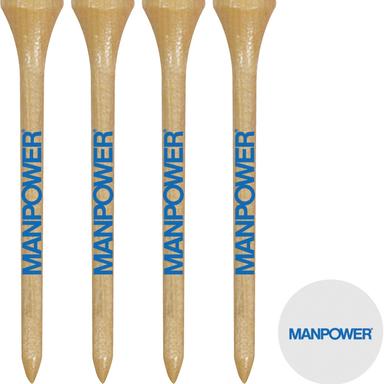 Golf Tee Pack - Four Tees / 1 Ball Marker (2 3/4" Tee)