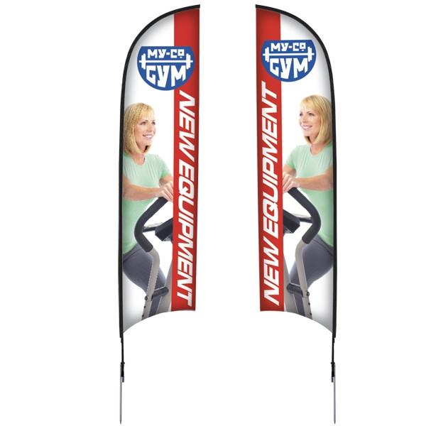 13' Razor Double Sided Sail Sign Kit w/ Spike Base