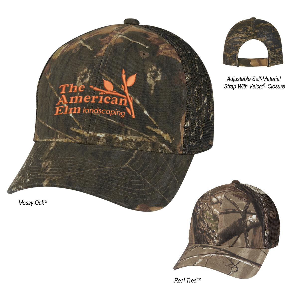 REALTREE® AND MOSSY OAK® HUNTER'S RETREAT MESH BACK CAMOUFLAGE CAP