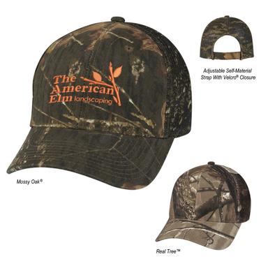 REALTREE® AND MOSSY OAK® HUNTER'S RETREAT MESH BACK CAMOUFLAGE CAP