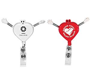 Googly Eyed Heart Badge Holder (Spot Printed)