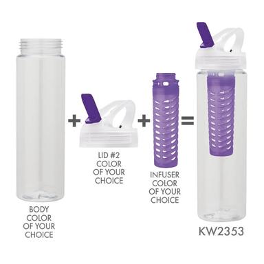 Newport 25 oz. PET Bottle with Flip Spout & Infuser