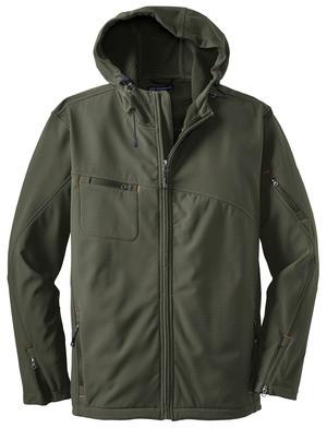 Port Authority® Textured Hooded Soft Shell Jacket