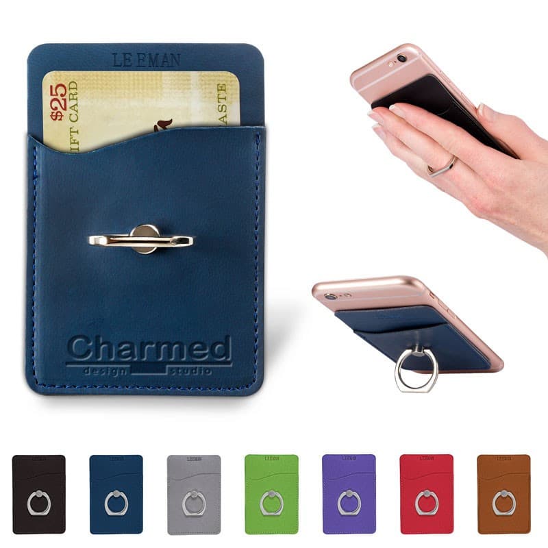 TUSCANY™ CARD HOLDER WITH METAL RING PHONE STAND