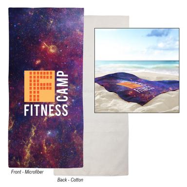 DUAL-SIDED MICROFIBER BEACH TOWEL