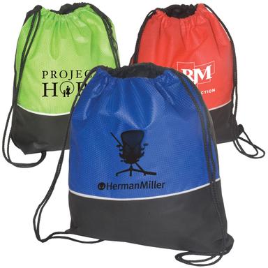 NON-WOVEN TEXTURED STRING BACKPACK