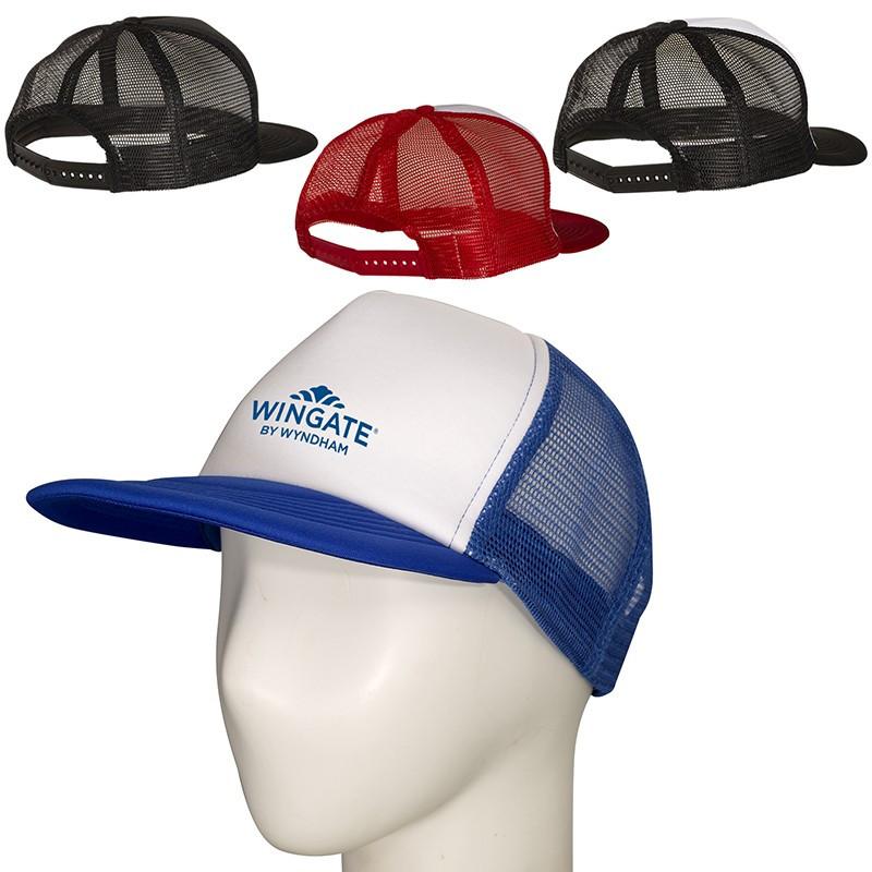 SKATER FLAT BILL TRUCKER CAP