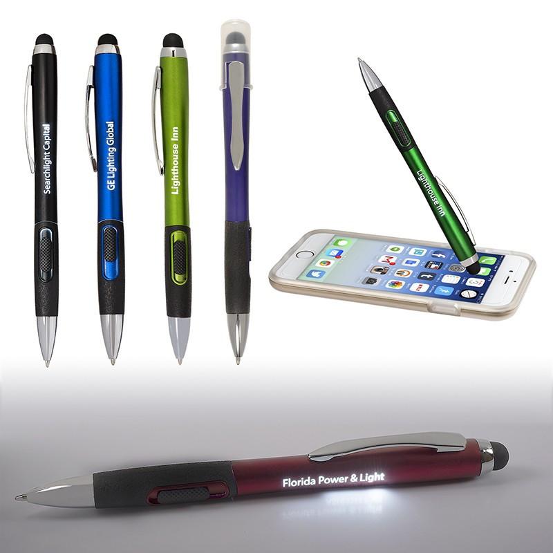 LIGHT-UP-YOUR-LOGO PEN STYLUS WITH MATTE FINISH