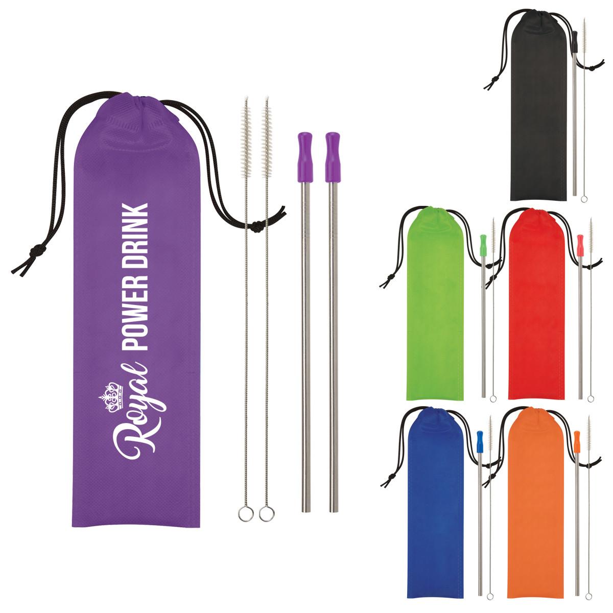2-PACK STAINLESS STEEL STRAW KIT