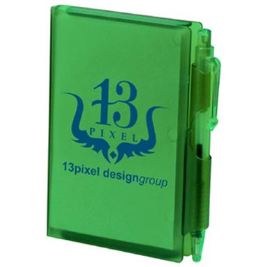 Hard Cover Note Pad With Pen