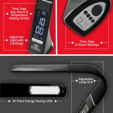 Executive Desk Lamp with Multi-Function Display