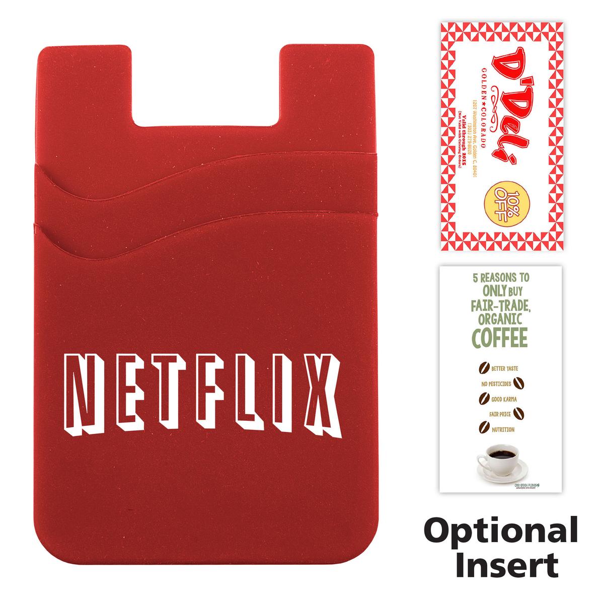 Dual Pocket Cell Phone Sleeve with 3M Adhesive Backing