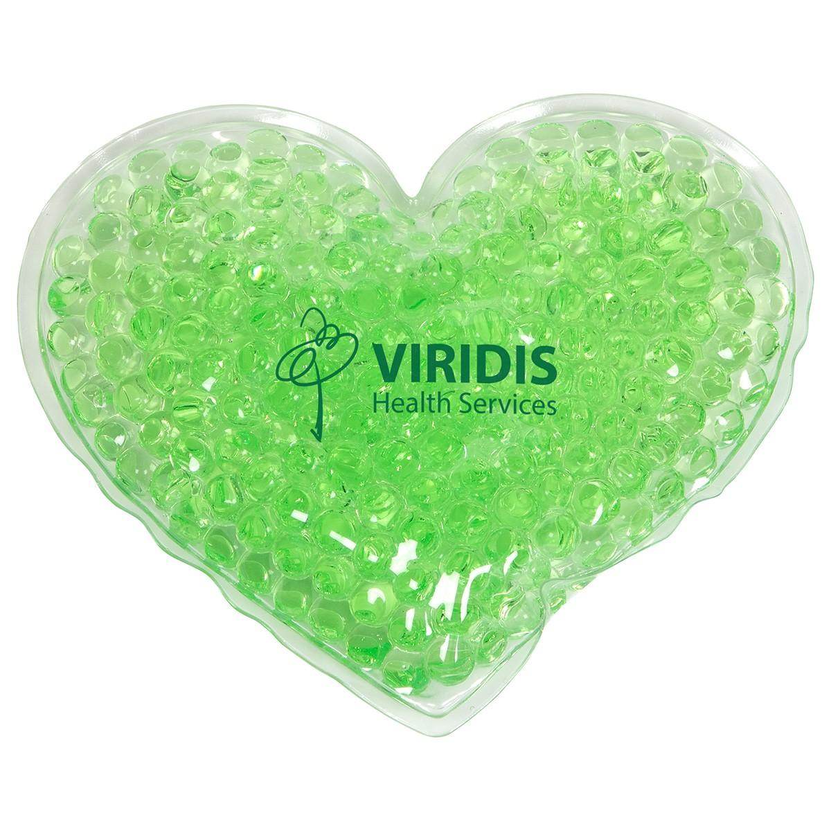Large Heart Aqua Pearls Hot/Cold Pack