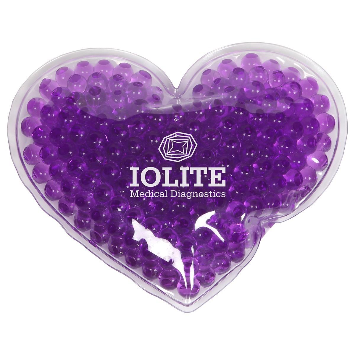 Large Heart Aqua Pearls Hot/Cold Pack