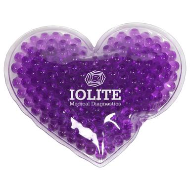 Large Heart Aqua Pearls Hot/Cold Pack