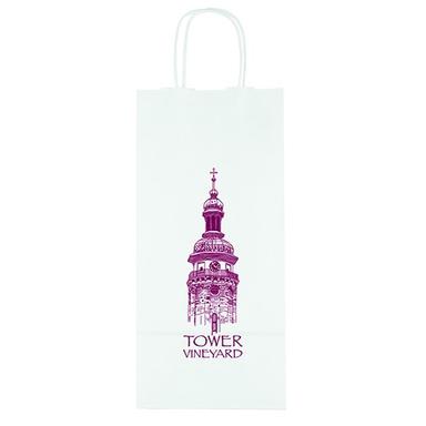 White Kraft Vino - 6W x 3¼ x 13H