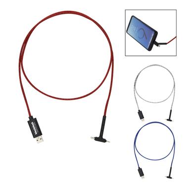 3 Ft. 2-In-1 Charging Cable Phone Stand