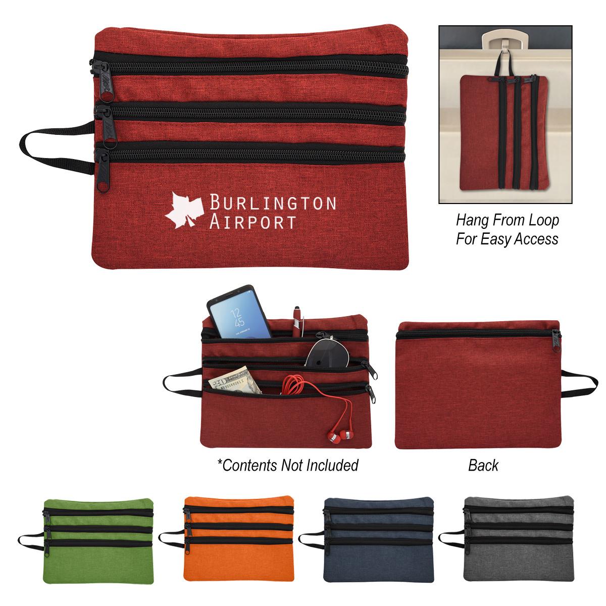 HEATHERED TECH ACCESSORY TRAVEL BAG