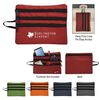 HEATHERED TECH ACCESSORY TRAVEL BAG