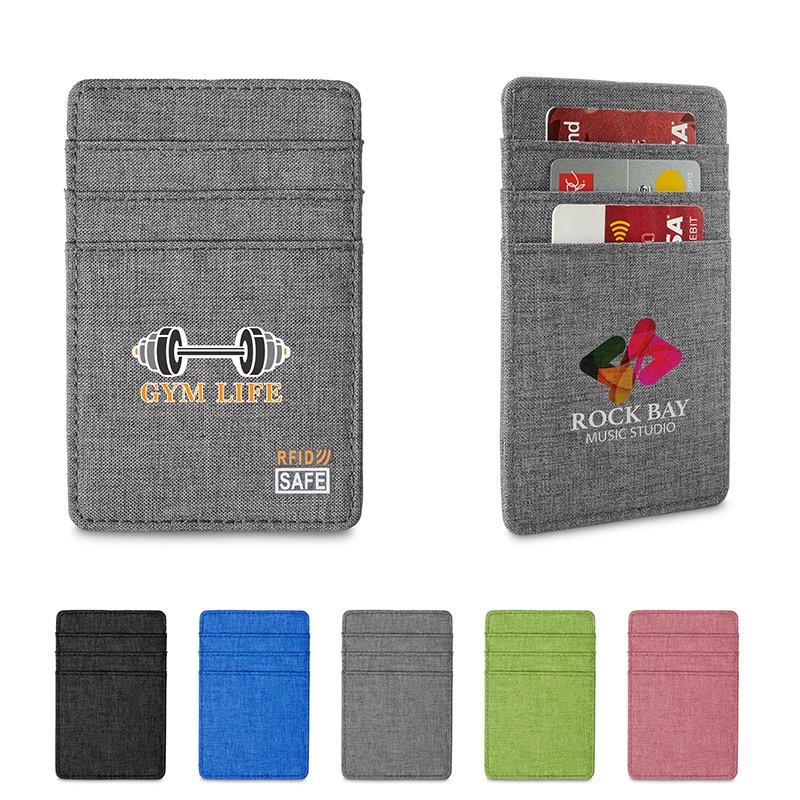HEATHERED RFID WALLET WITH 6 CARD POCKETS