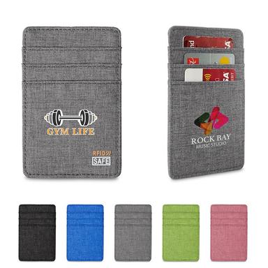 HEATHERED RFID WALLET WITH 6 CARD POCKETS